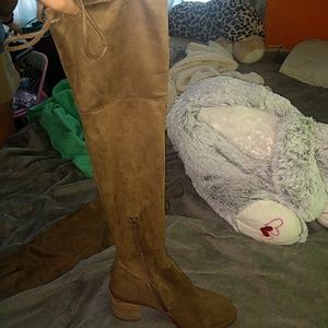 Knee high faux Suede boots